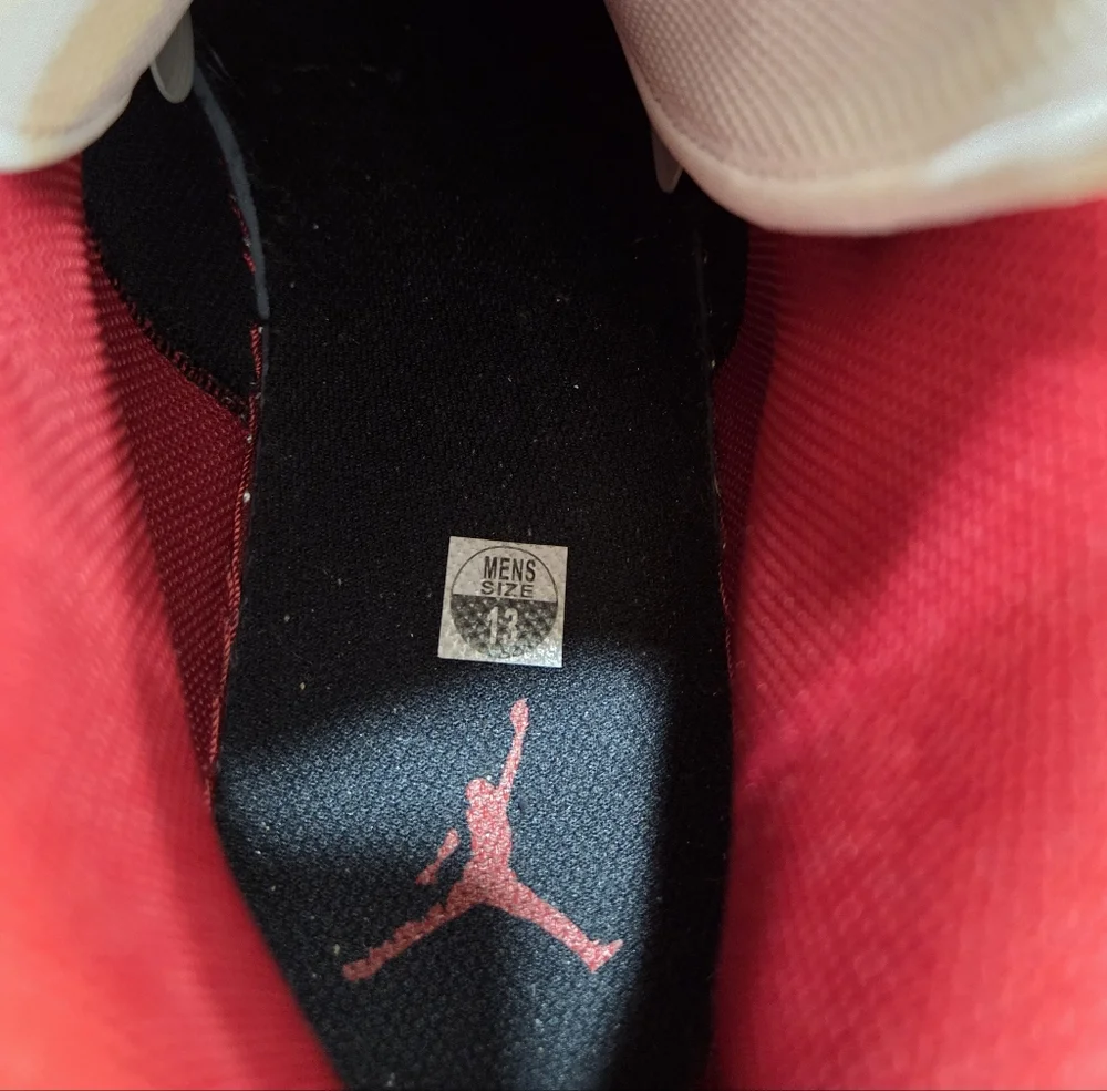 NIKE Air Jordan 1 Mid Bred Gym Red Black White Lace Up Sneakers 554724-122